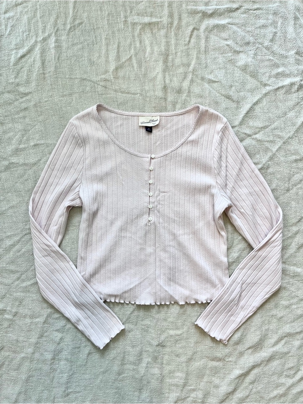 Universal Thread Lettuce Edge Long Sleeve Shirt